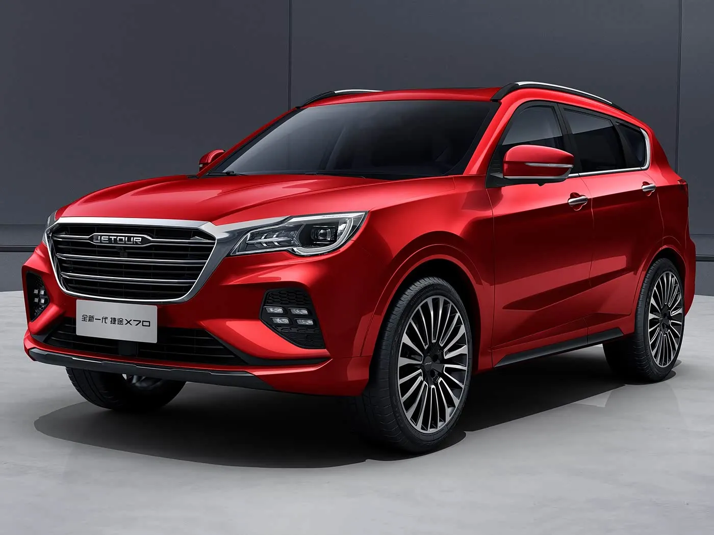 ยี่ห้อใหม่ Chery Jetour X70 SUV ไดรฟ์อัตโนมัติ Euro VI Emission Alloy แร็คหลังคาด้านหลังกล้องเบาะหนัง