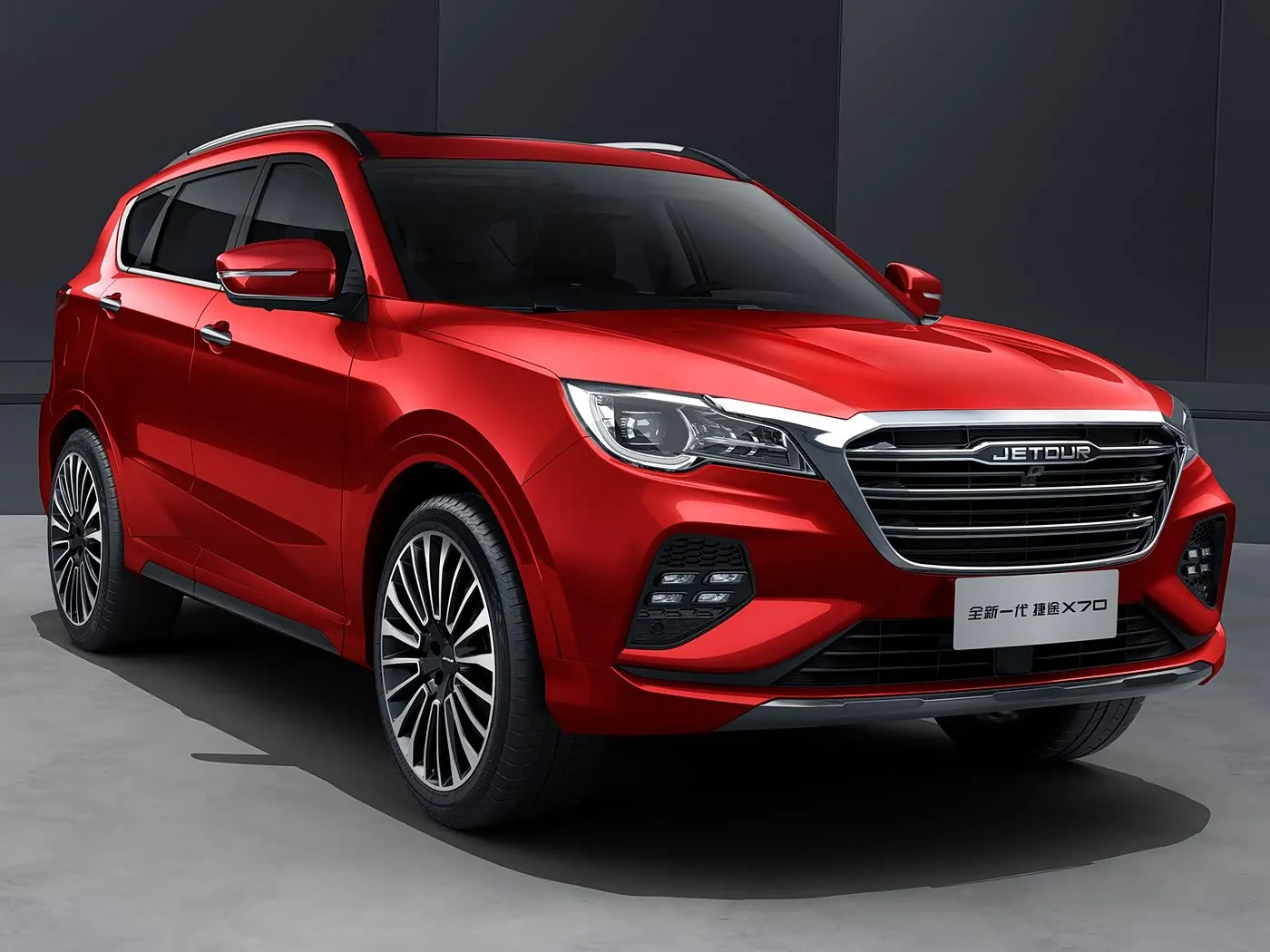 ยี่ห้อใหม่ Chery Jetour X70 SUV ไดรฟ์อัตโนมัติ Euro VI Emission Alloy แร็คหลังคาด้านหลังกล้องเบาะหนัง