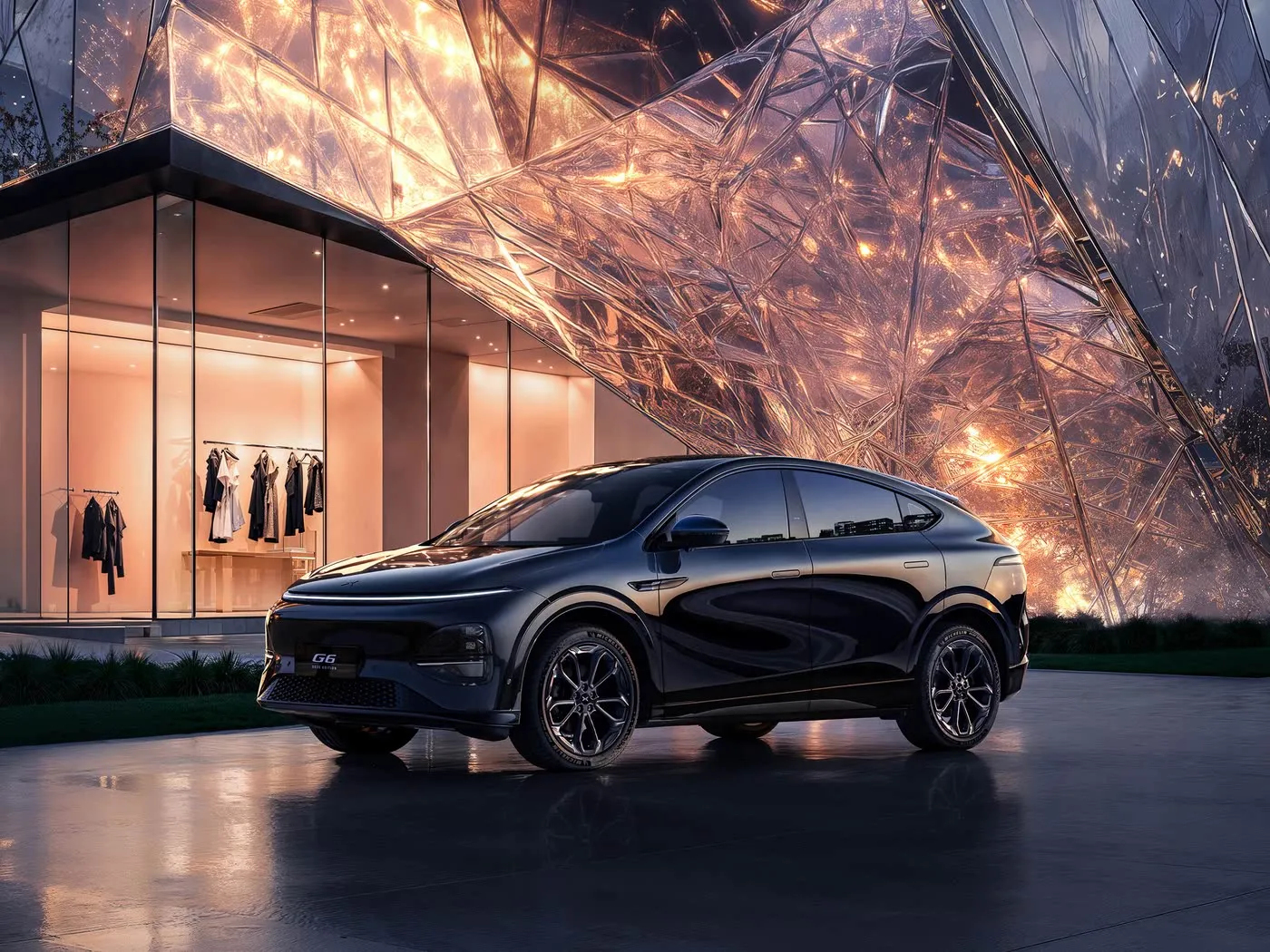 Xpeng G6 Electric Mini SUV เกียร์อัตโนมัติ 4WD ขับเคลื่อนด้วยแบตเตอรี่ลิเธียมรถยนต์พลังงานใหม่พวงมาลัยซ้ายเครื่องยนต์เซลล์เชื้อเพลิง EV
